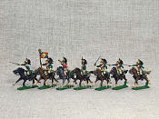 Солдатики из пластика в росписи Французские драгуны 1812 год - набор 7 шт., Звезда - фото