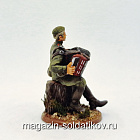 Баянист-рядовой РККА 1945 год, 54 мм, Студия Большой полк (ИЛ0209.14.01.54) (ИЛ0209.14.01.54)