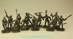 Фигурки из металла Война Роз (пьютер, чернение), 12 шт, 40 мм, Солдатики Публия