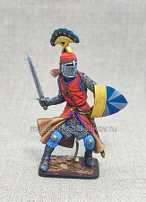 Миниатюра из олова Рыцарь Миннезингер, 54 мм, Студия Большой полк - фото