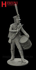 Сборная миниатюра из смолы Барабанщик гренадерских полков. Россия 1812 год, 75 мм, HIMINI - фото