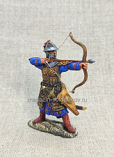 Миниатюра из олова Монгольский лучник, 54 мм - фото