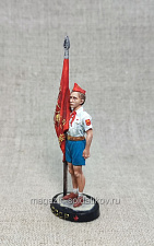 Пионер со знаменем, 54 мм, Студия Большой полк - фото