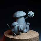 Сборная фигура из смолы Отец Белгриб и его грибята (50 мм) Blood Carrot Knights
