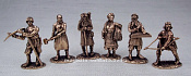 Миниатюра из бронзы Славяне, набор из 6 фигур (желтая бронза) 40 мм, Миниатюры Пятипалого - фото