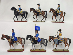 МСПОШ1018 Шведская кавалерия на параде, Армия Карла XII, XVIII век, 1:32