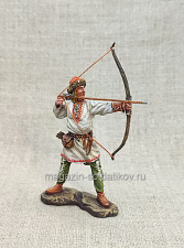 Миниатюра из олова Лучник на охоте, Россия, 54 мм - фото
