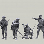 БД005 Офицерская рота Корниловского ударного полка, 28 мм, набор из 10 фигур