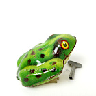 Лягушка жестяная заводная с ключиком (704-1057) (704-1057)