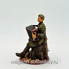 Баянист-рядовой РККА 1945 год, 54 мм, Студия Большой полк (ИЛ0209.14.01.54) (ИЛ0209.14.01.54)