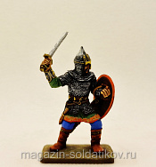 Миниатюра из олова Княжеский дружинник XII-XIII вв., 54 мм, Большой полк - фото