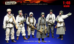 Сборные фигуры из смолы Немецкие пехотинцы 1/48 Stalingrad
