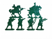 Солдатики из пластика Барон Аделин 54 мм (6 шт., зелёный, пластик) Воины и битвы - фото