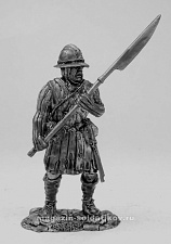 Миниатюра из металла Западно-европейский пехотинец,XII-XIII вв, 54 мм, Солдатики Публия - фото