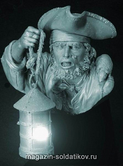Сборная миниатюра из пластика Pirate with lantern, 250 мм, Castle miniature