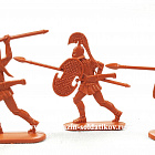 Солдатики из пластика Воины древней Эллады, набор №1 (8 шт, терракотовый) 52 мм, Солдатики ЛАД