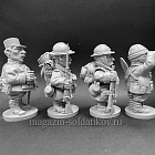 WWI: Французская армия, набор №1 - комплект шаржевых фигур из 4-х штук