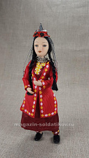 Кукла в туркменском праздничном костюме №23 - фото