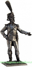 Миниатюра из олова 250. Офицер фузилеров-егерей Императорскорй Гвардии. Франция, 1806-1814 гг. EK Castings - фото