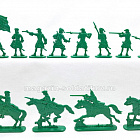 Солдатики из пластика Армия Петра I. Северная война (4+8 шт, зеленый) 52 мм, Солдатики ЛАД