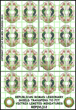 Republican Roman Legionary shield transfers, Victrix (REP(VL)12) (REP(VL)12)
