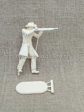 Сборная миниатюра из смолы Cтрелок из ружья 1/24 Alex-Moscow - фото