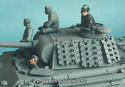 Сборная миниатюра из смолы Немецкие танкисты СС, лето 1940-45.Две фигуры. 1/35 Tank (Т 35005) (Т 35005)