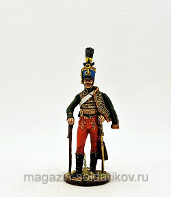 Миниатюра из олова Вахмистр 4го гусарского полка Гессен-Гамбурга.1805-15 гг. 54 мм,Студия Большой полк (ИЛ0374.12.03.54) (ИЛ0374.12.03.54)