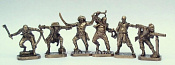 Солдатики из пластика Пираты (латунь) 6 шт, 40 мм, Солдатики Публия - фото