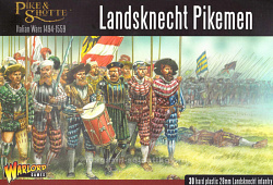 Сборные фигуры из пластика Набор миниатюр Landsknecht Pikemen (hard plastic), 28 мм Warlord (202016001) (202016001)