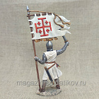 Миниатюра из олова Рыцарь ордена Гроба господнего Иерусалимского, XII век, 54 мм, Студия Большой полк