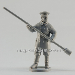 Сборная миниатюра из смолы Матрос-артиллерист с прибойником, 28 мм, Аванпост