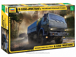 Сборная модель из пластика Российский трехосный грузовик К-5350 «Мустанг» (1/35) Звезда (3697) (3697)