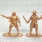 Солдатики из пластика Пираты, набор 2 шт (золотые), 1:32, Уфимский солдатик