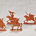 Солдатики из пластика Русские конные витязи (6 шт, пластик, медный) Воины и битвы (6 шт.)