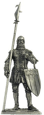 Миниатюра из металла 134. Европейский рыцарь, XV в. EK Castings