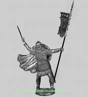 Миниатюра из олова Викинг со знаменем, 10 в., Россия - фото
