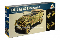 Сборная модель из пластика ИТ Автомобиль Kdf. 1 Typ 82 Kübelwagen, 1:9, Italeri
