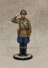 Миниатюра из олова Лейтенант пехоты РККА, 1939-41гг. СССР, 54 мм, Студия Большой полк - фото