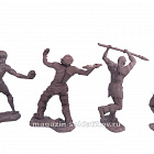 Солдатики из пластика Каменный век, набор №2 (темно-коричневый), 1:32 Хобби Бункер