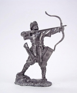 Миниатюра из олова Сарацин-лучник, XII в. 54 мм, Солдатики Публия
