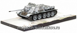 Масштабная модель в сборе и окраске Д Танк СУ-85M с диорамной подставкой(зимний камуфляж) (1/72) Dragon (60379) (60379)