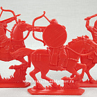 Солдатики из пластика Русские витязи. Младшая дружина 54 мм ( 6 шт, в коробке, цвет-красный), Воины и битвы