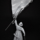 Сборная миниатюра из смолы Знаменосец, полки нового строя, XVII век, 54 мм, TRILOKA miniatures (TLK-54-009) (TLK-54-009)