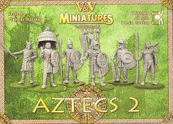 Сборная миниатюра из смолы Ацтеки-2 (6 фигурок), 40 мм, V&V miniatures
