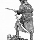 Миниатюра из олова 733 РТ Панцирный казак польских гусар 1610 год,поход на Москву, 54 мм, Ратник