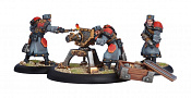Сборная миниатюра из металла PIP 33051 Khador Winterguard Field Gun Crew BLI Warmachine - фото