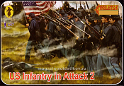 Солдатики из пластика US Infantry in Attack 2 (1/72) Strelets - фото