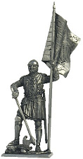 Миниатюра из металла 166. Немецкий пехотинец, XIV в. EK Castings - фото