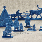 Биармия. Мирные жители (12 шт, синий металлик, пластик), 54 мм, Воины и битвы
